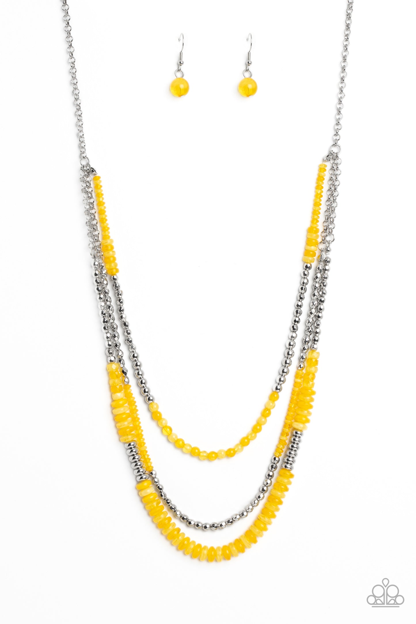 Paparazzi - Newly Neverland - Yellow Necklaces  #1316