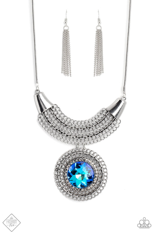 Paparazzi - Excalibur Extravagance - Blue Necklaces O/D #N01