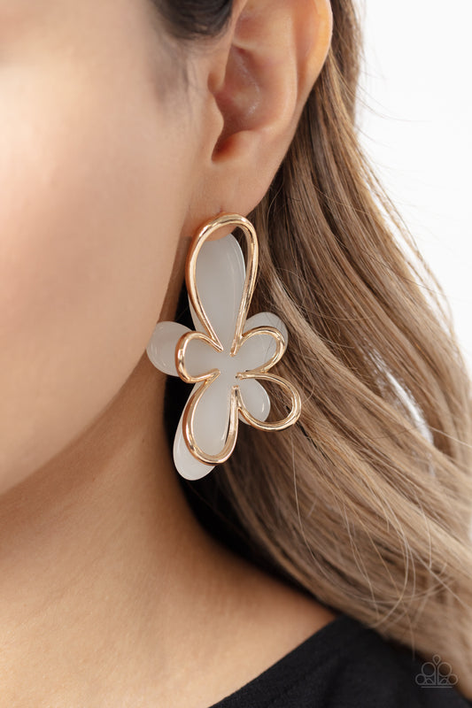 Paparazzi - Glimmering Gardens - Gold Earrings  #2020