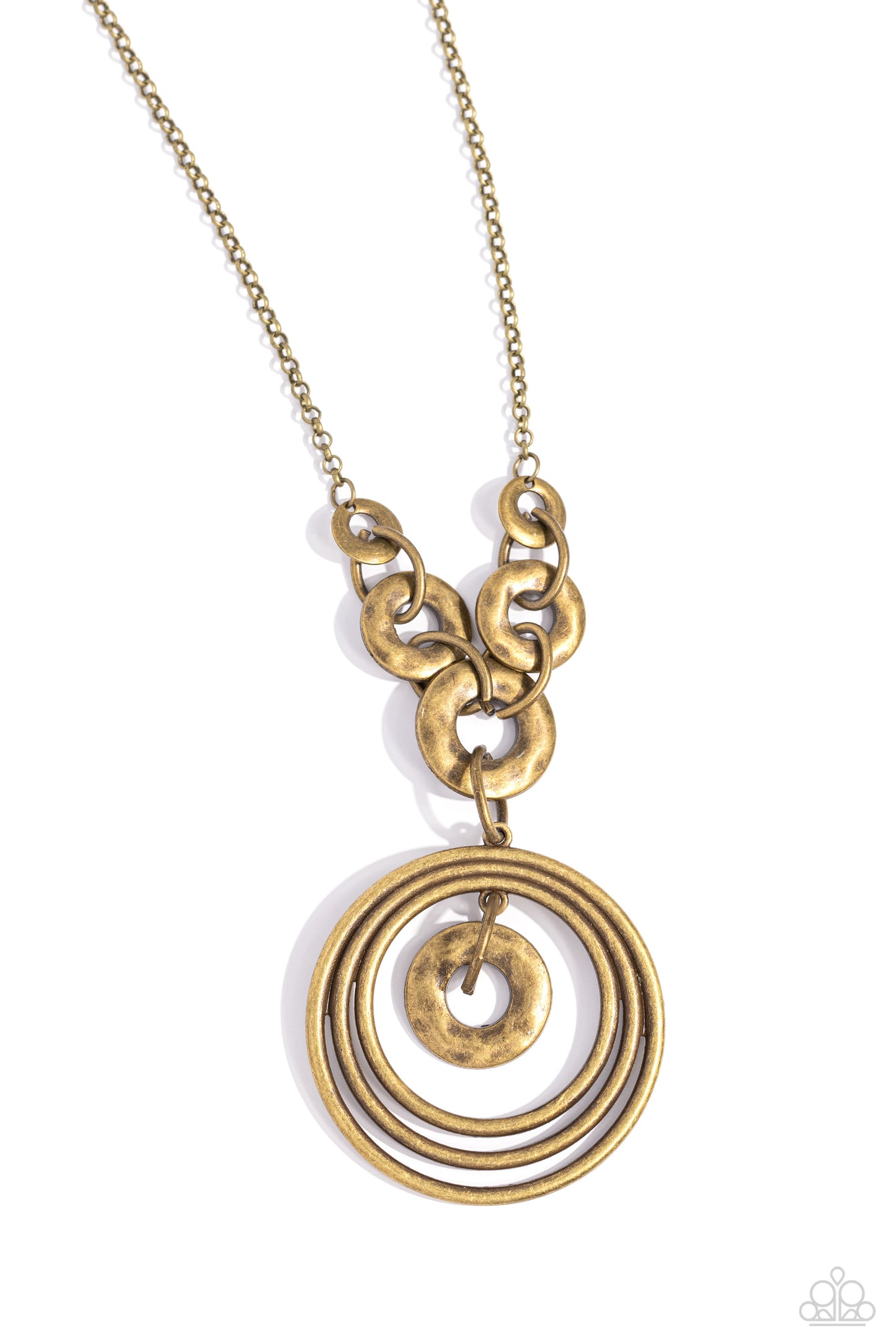 Paparazzi - High HOOPS - Brass Necklaces  #2310