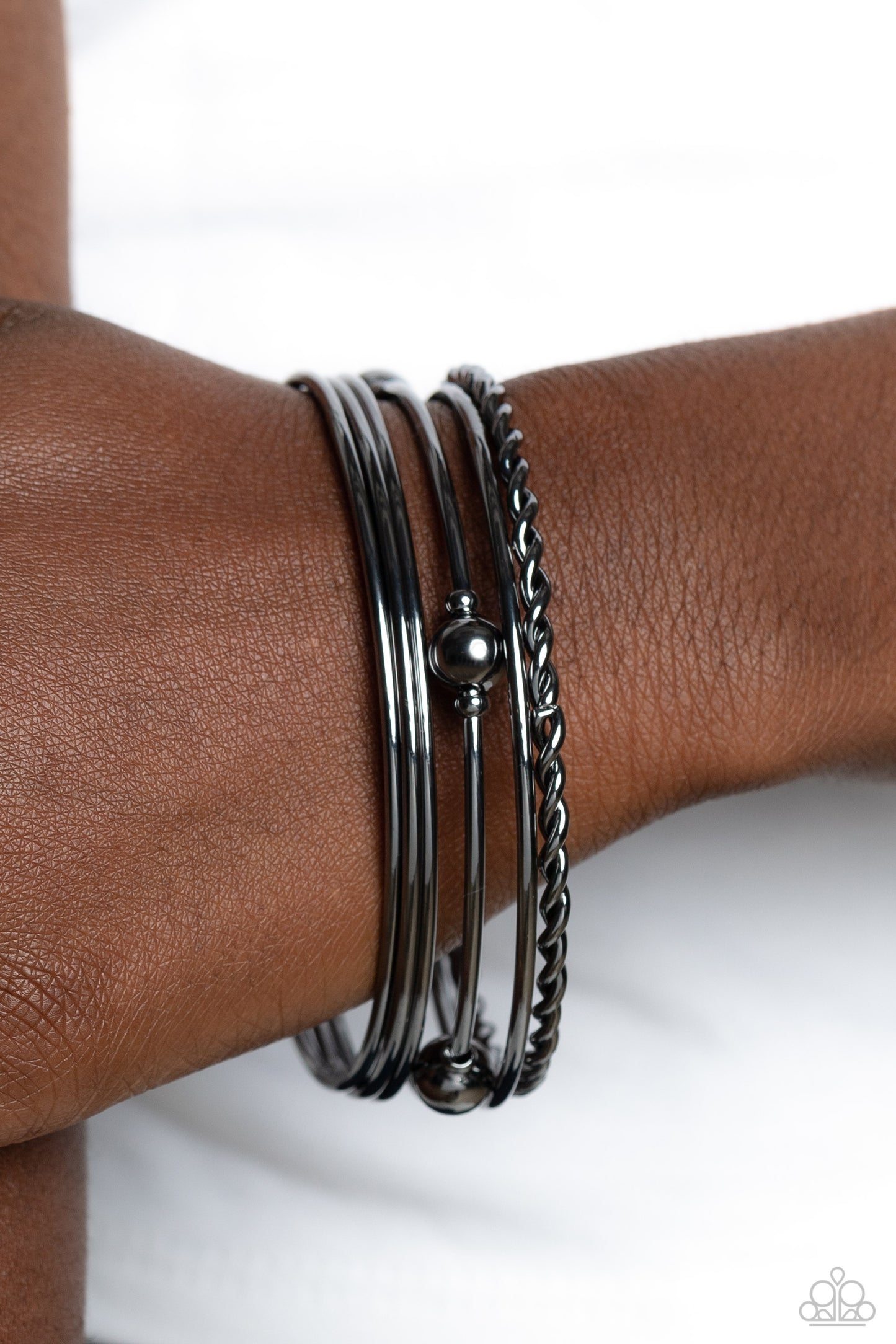 Paparazzi - Lost and Found - Black Bracelets  #0993