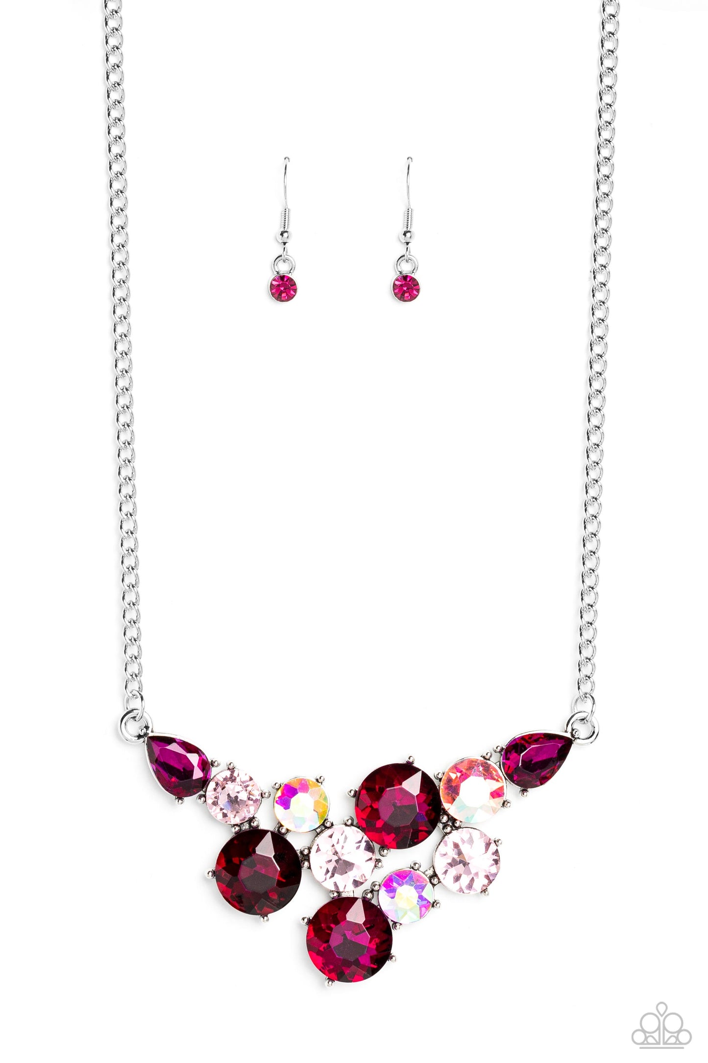 Paparazzi - Round Royalty - Pink Necklaces  #2154