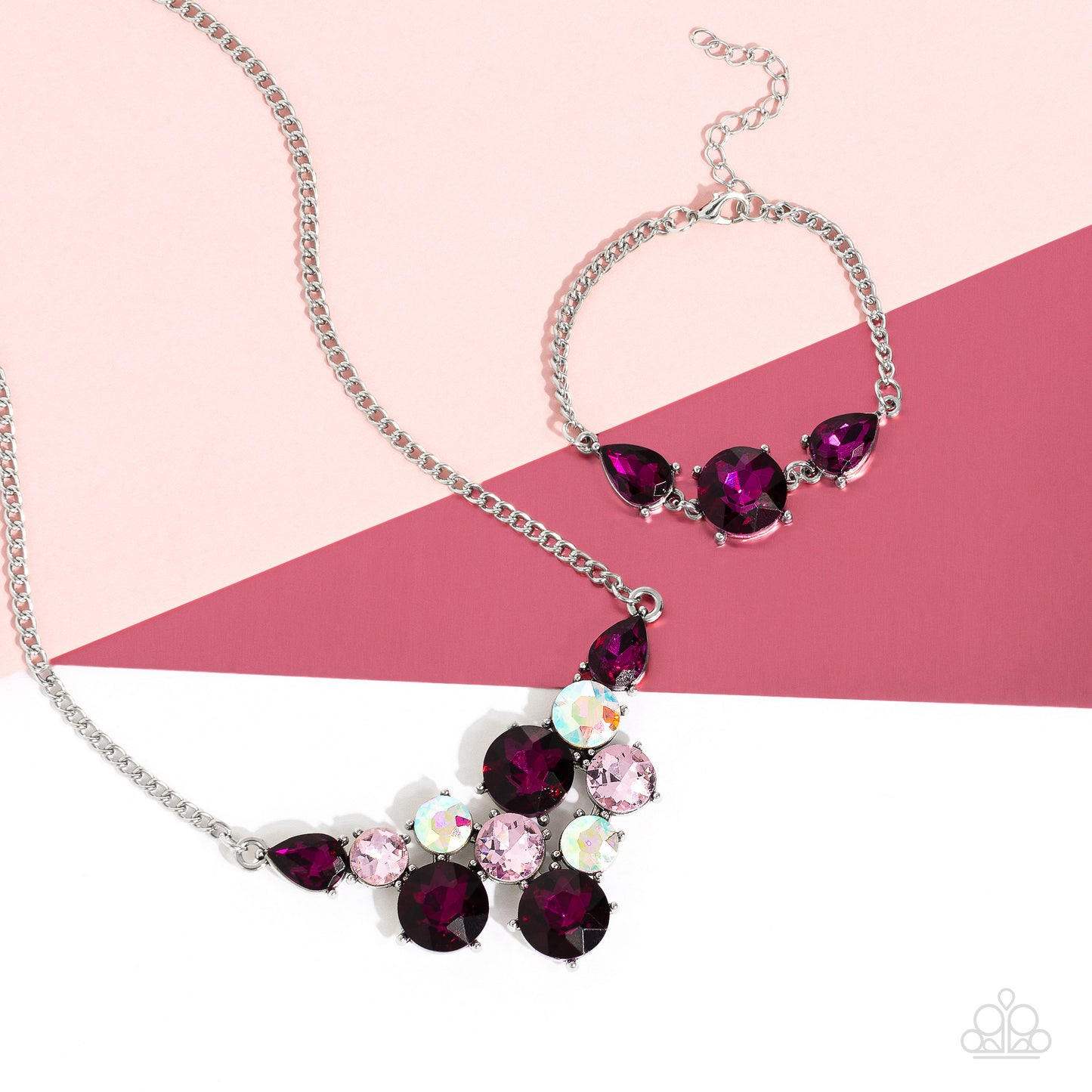 Paparazzi - Round Royalty - Pink Necklaces  #2154