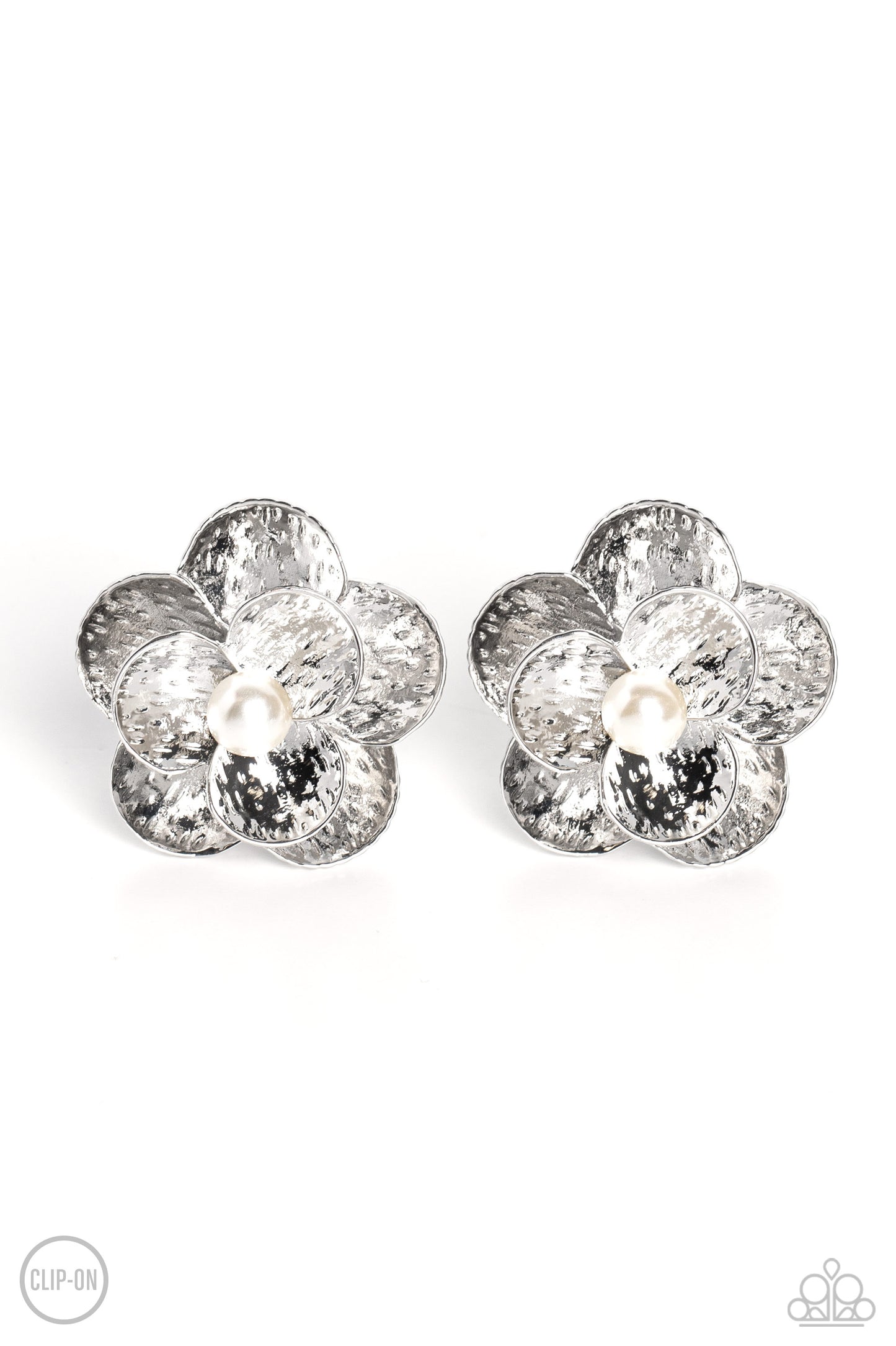 Paparazzi - Miami Magic - White Earrings  1279