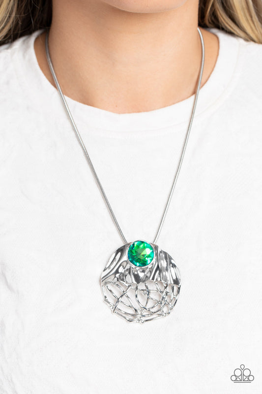 Paparazzi - Lush Lattice - Green Necklaces  #1342