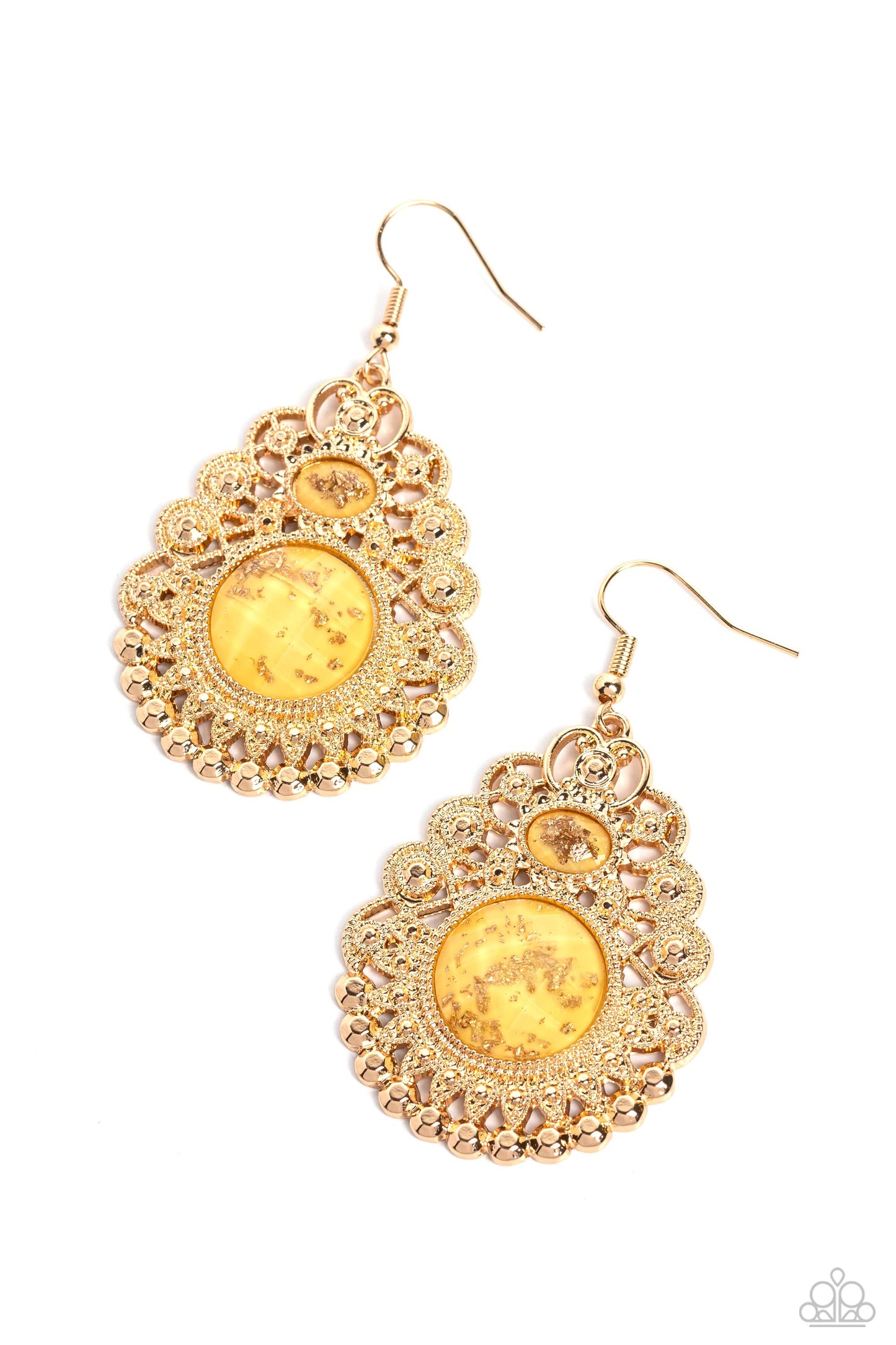 Paparazzi - Welcoming Whimsy - Yellow Earrings #2206