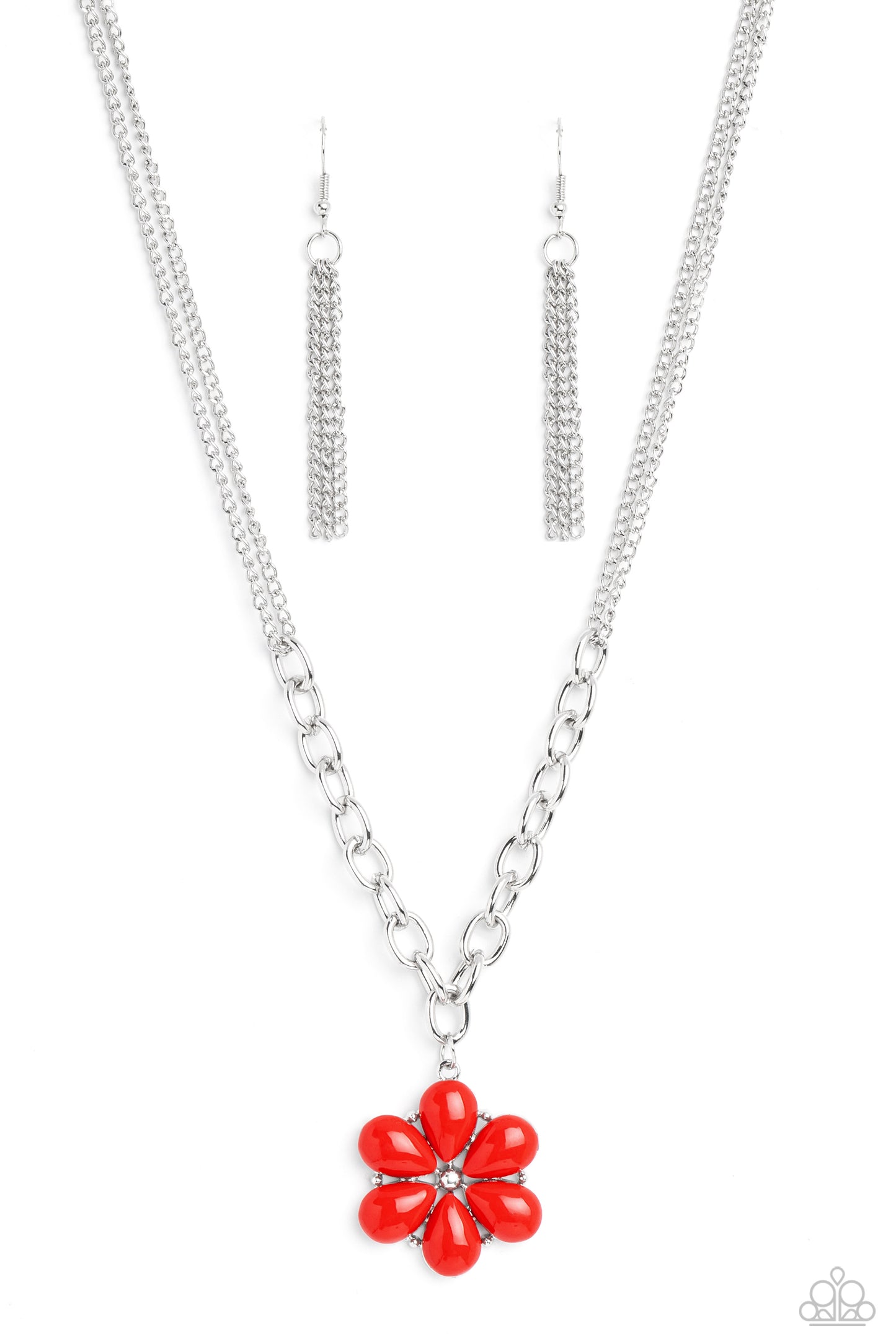 Paparazzi - Dazzling Dahlia - Red Necklaces  #1327