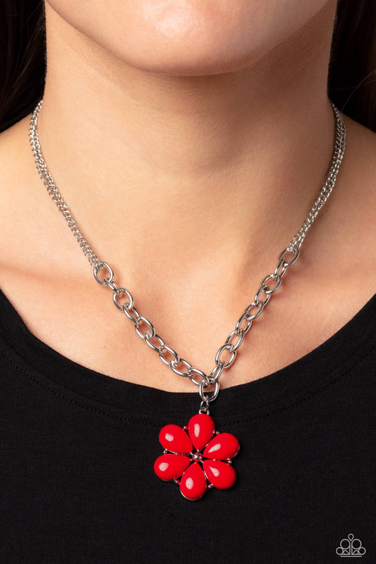 Paparazzi - Dazzling Dahlia - Red Necklaces  #1327