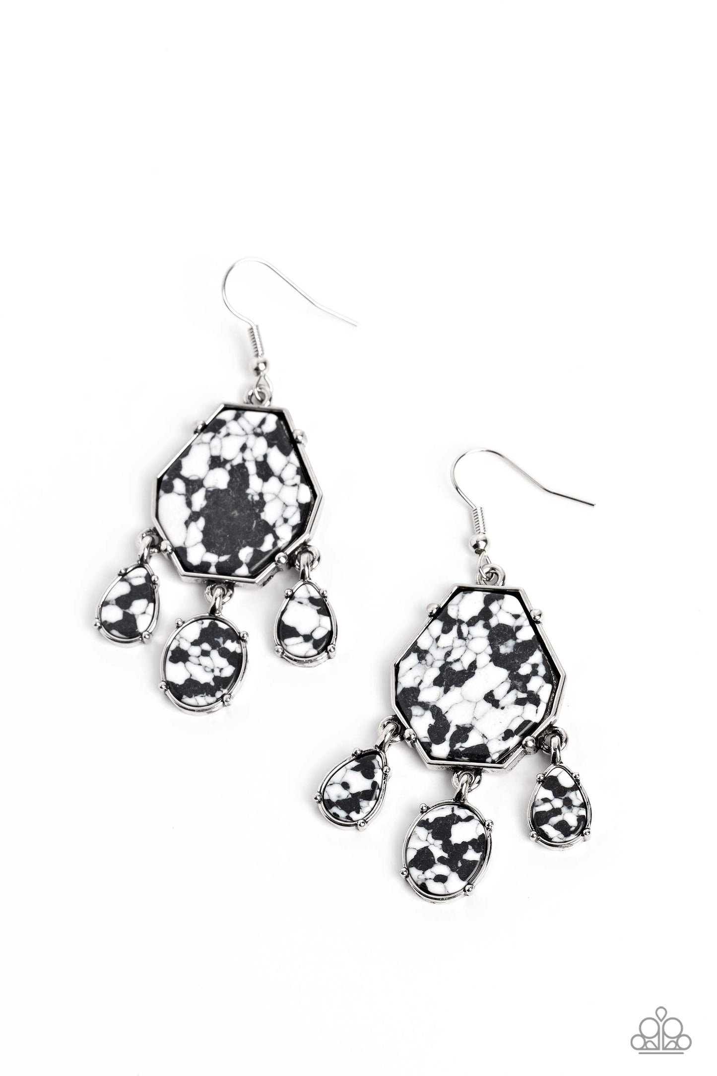 Paparazzi - Organic Optimism - Black Earrings #2204