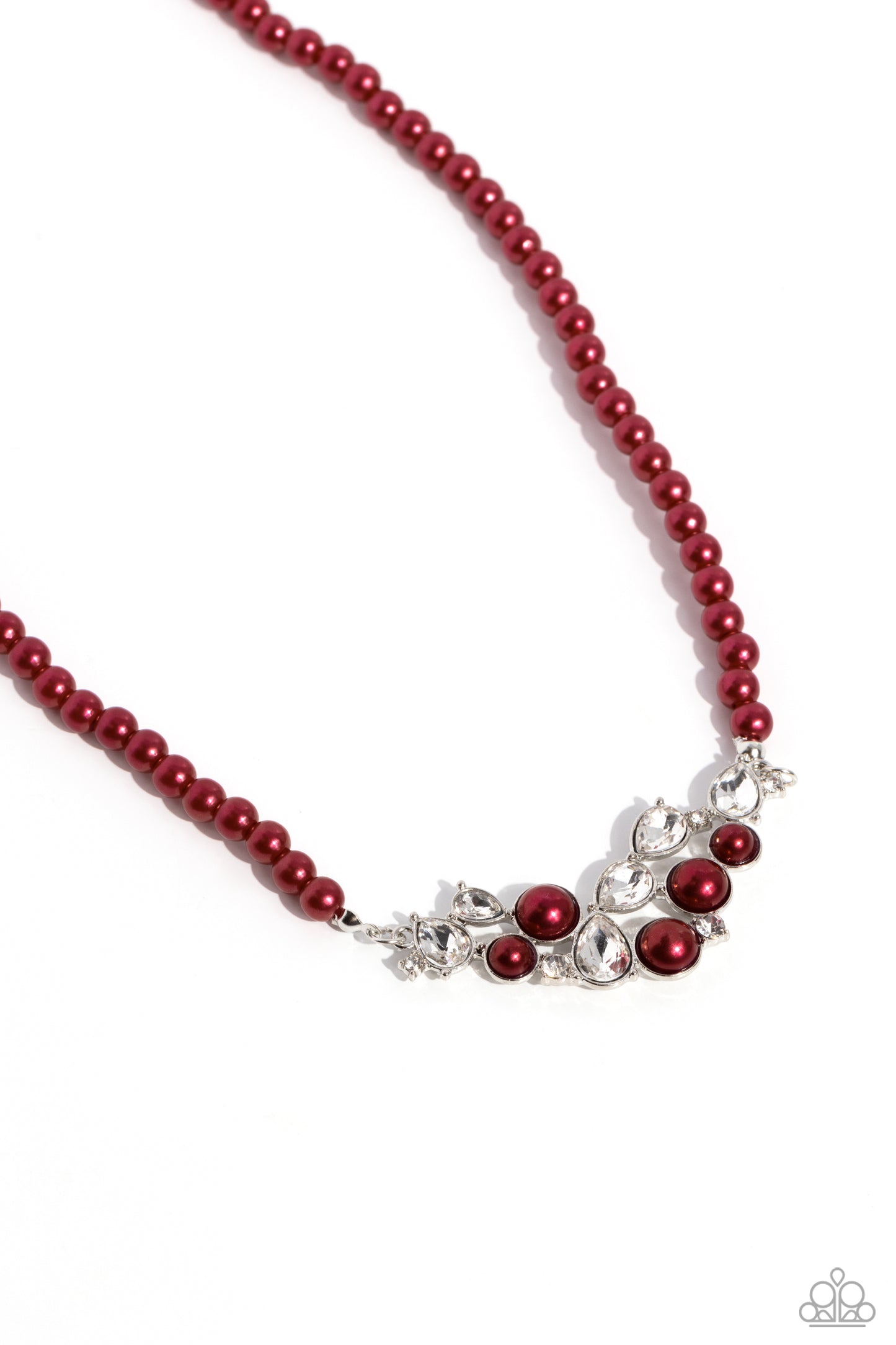 Paparazzi - Pampered Pearls - Red Necklaces #2176