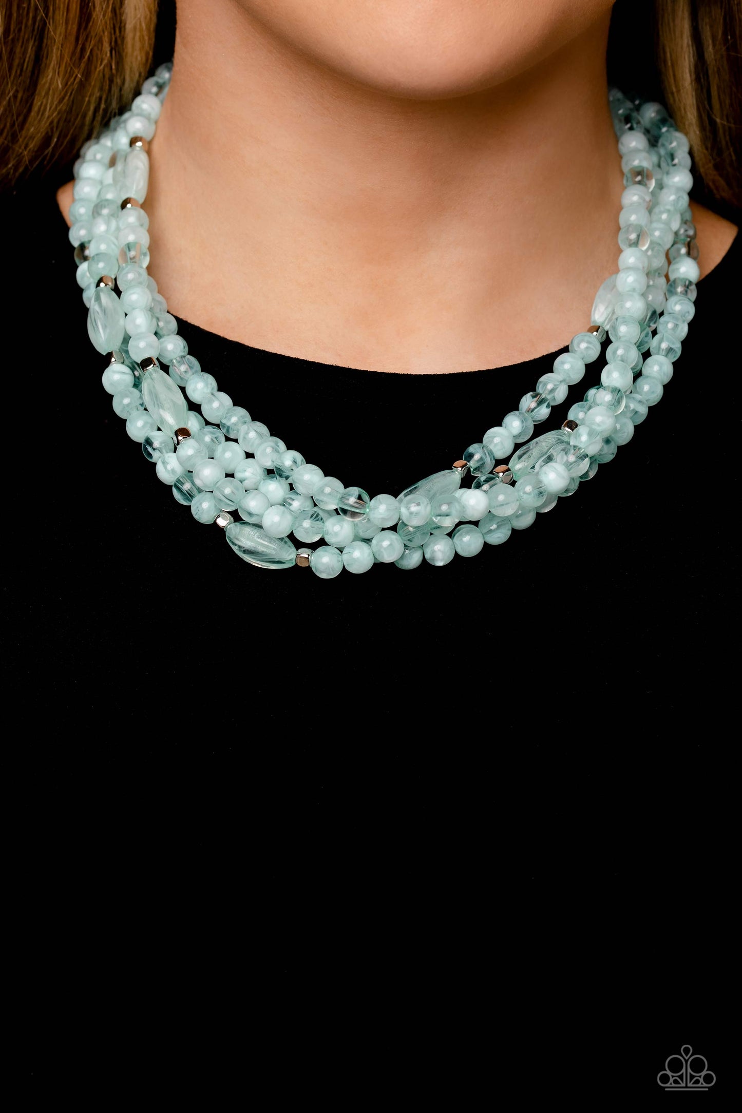 Paparazzi - Layered Lass - Blue Necklaces #2111