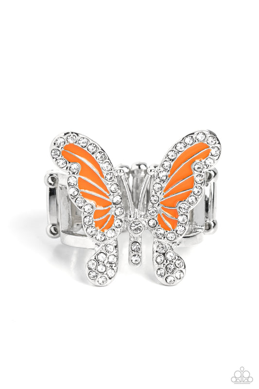 Paparazzi - All Good WINGS - Orange Rings #R114