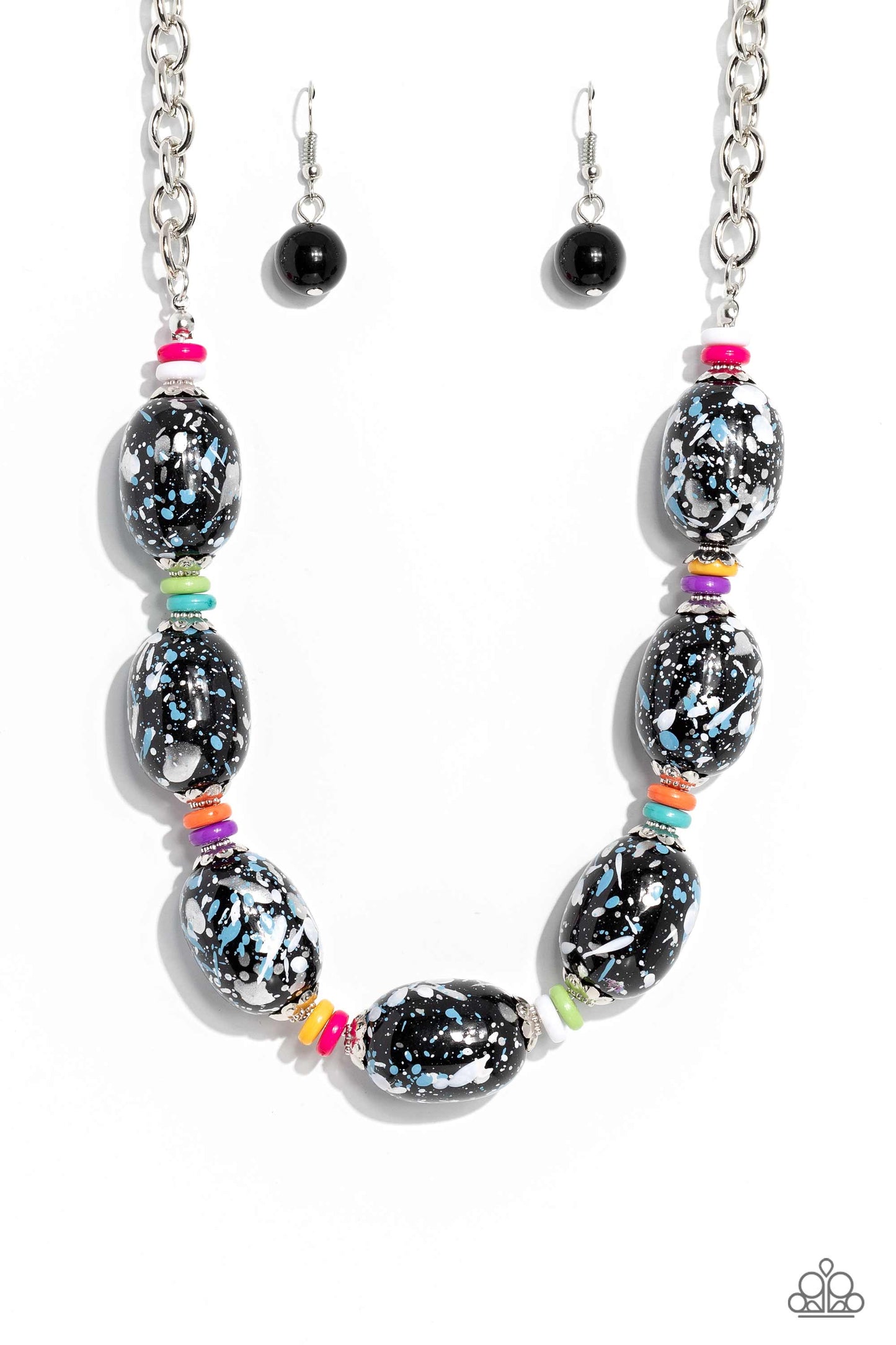 Paparazzi - No Laughing SPLATTER - Multi Necklaces  #2117