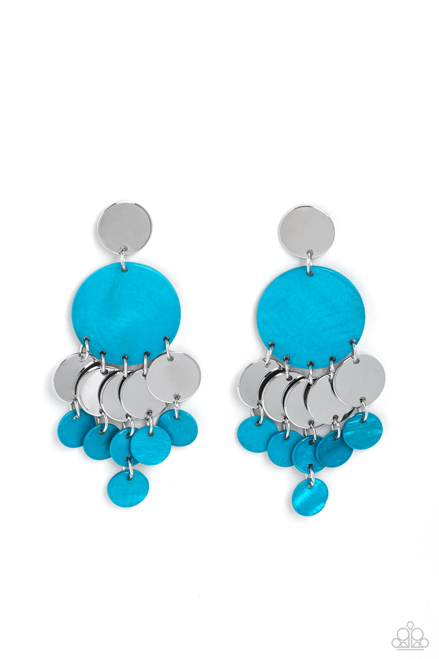 Paparazzi - SHELL of the Ball - Blue Earrings  #2070