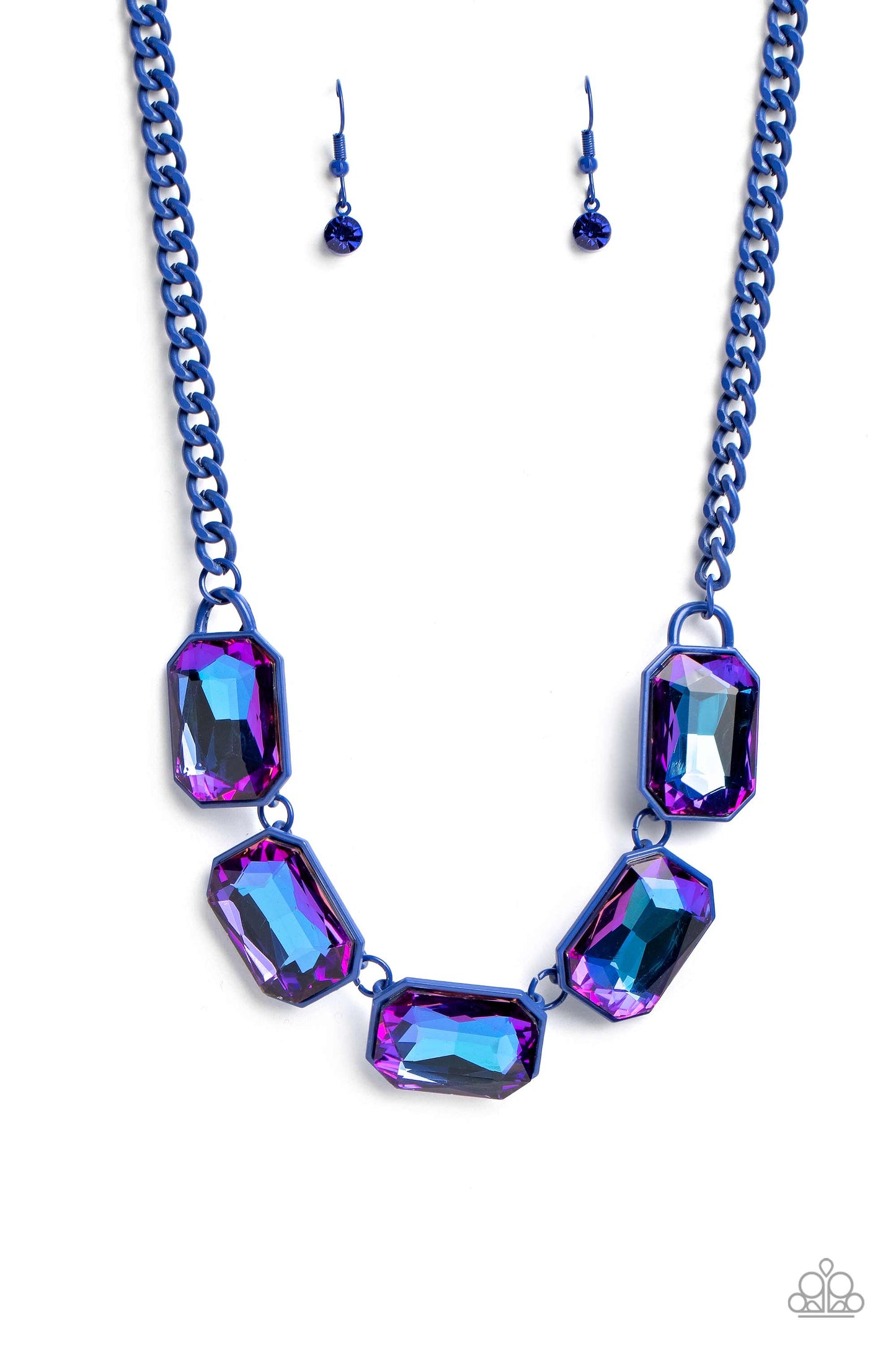 Paparazzi - Emerald City Couture - Blue Necklaces  #2136