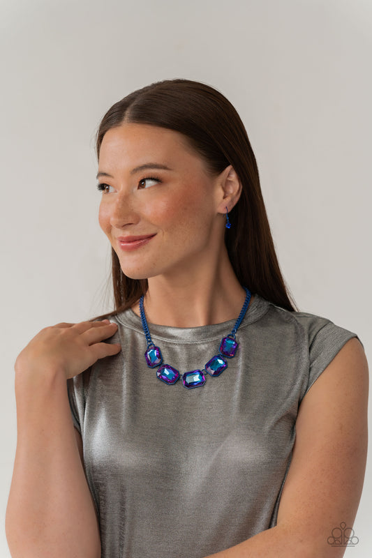 Paparazzi - Emerald City Couture - Blue Necklaces  #2136