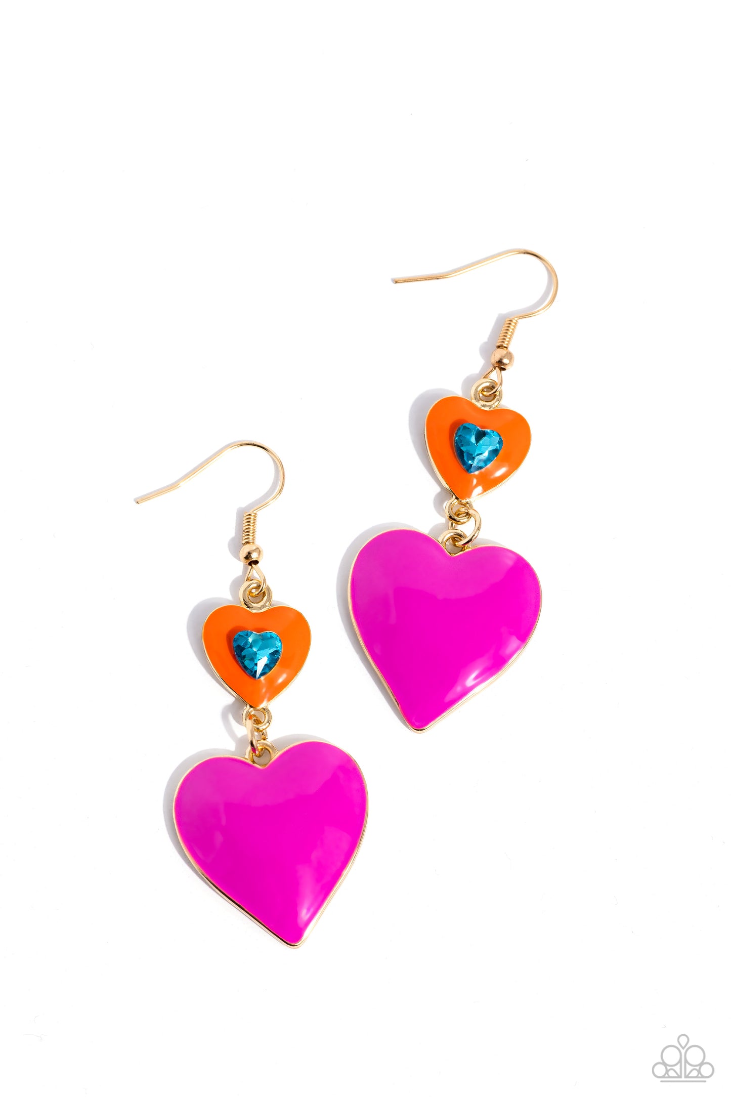 Paparazzi - Flirting with Fashion - Gold Earrings  #2098