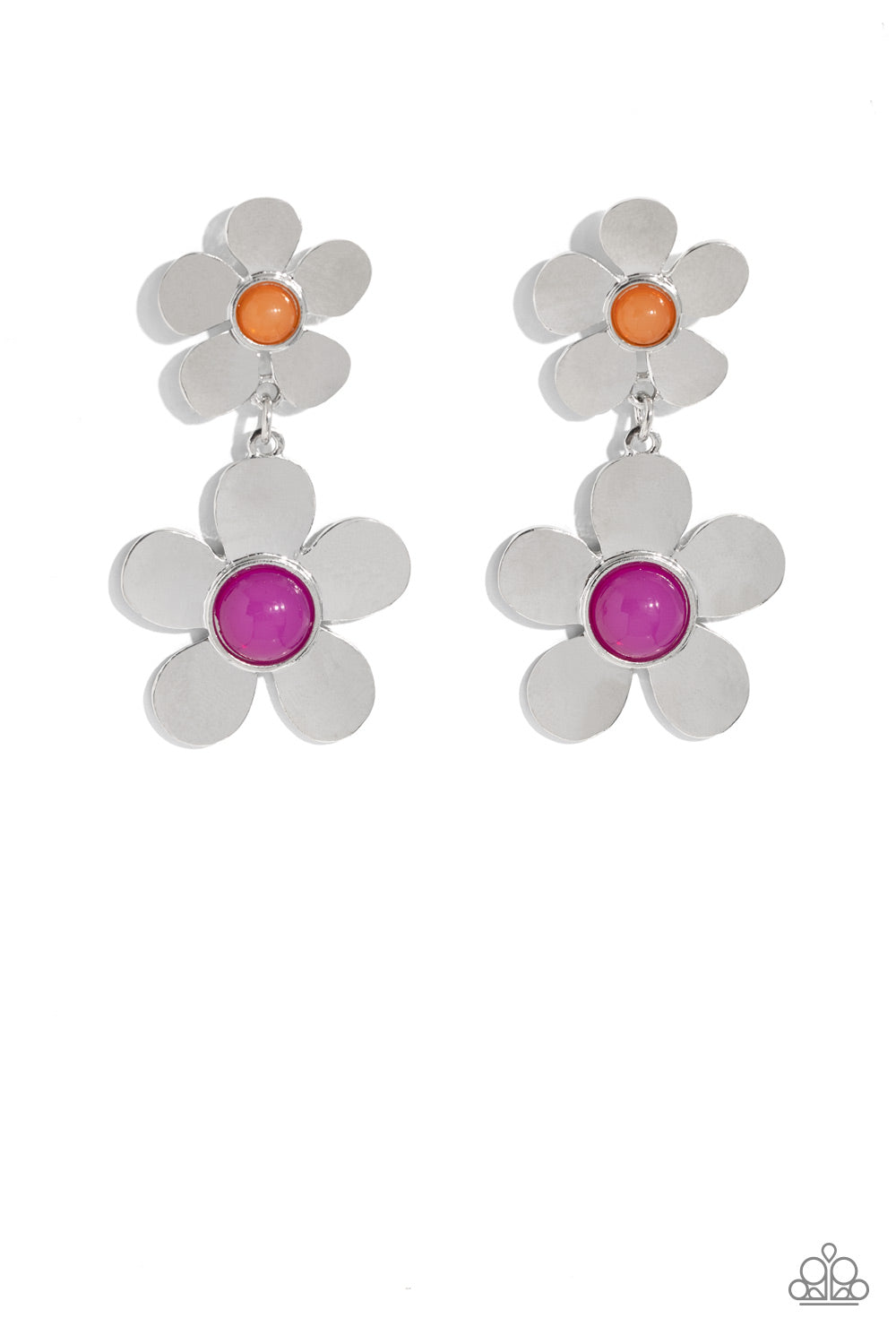 Paparazzi - Fashionable Florals - Pink Earrings  #1943