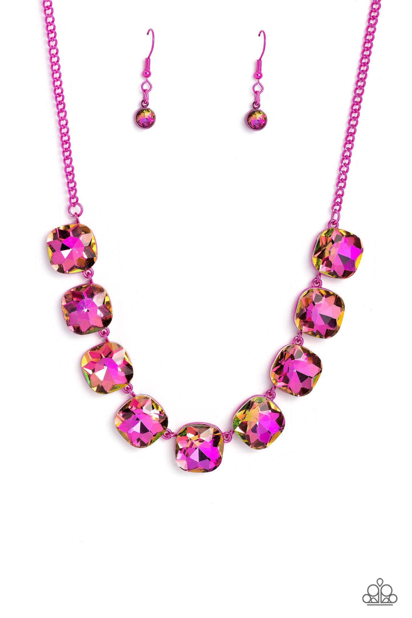 Paparazzi - Combustible Command - Pink Necklaces  #2153