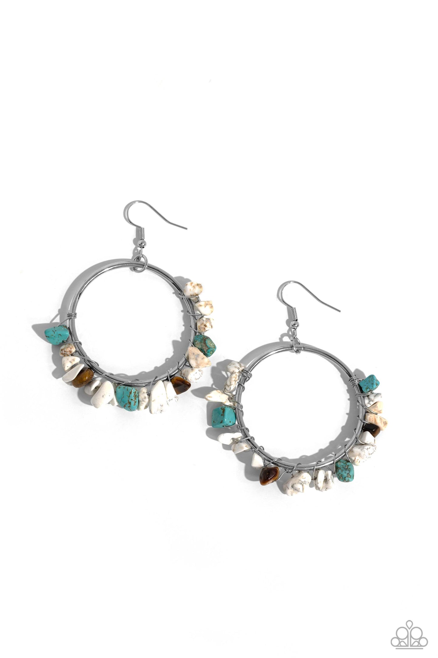 Paparazzi - Handcrafted Habitat - White Earrings  #2221