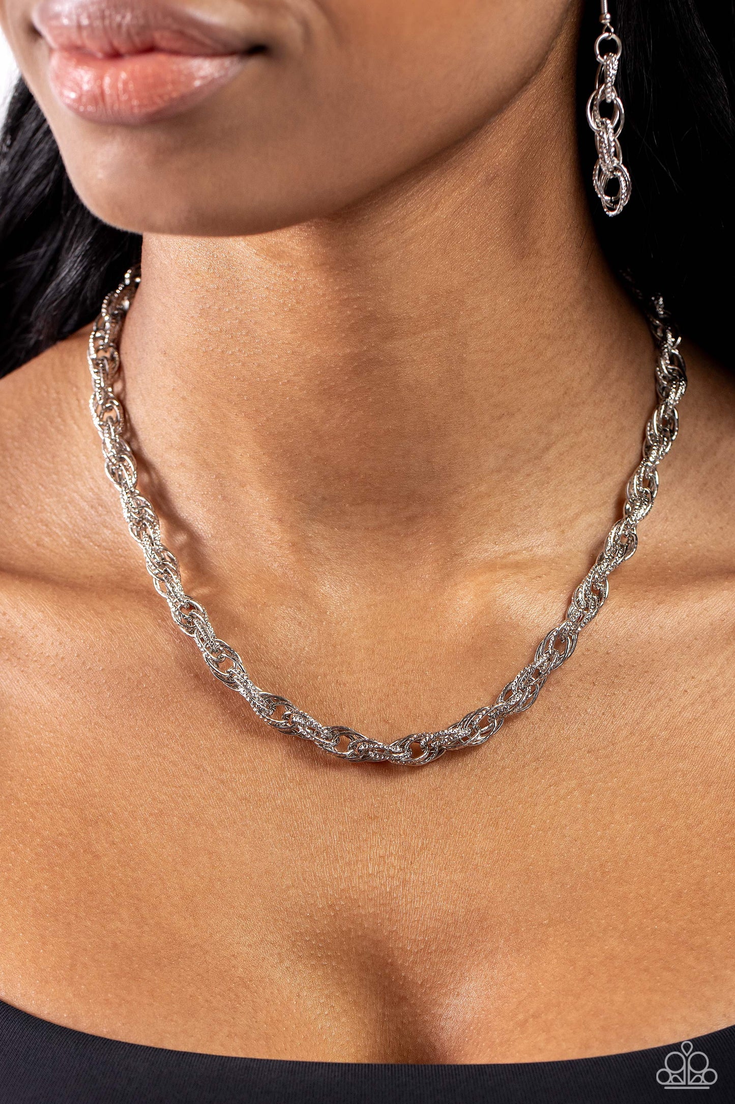 Paparazzi - Braided Ballad - Silver Necklaces #0489