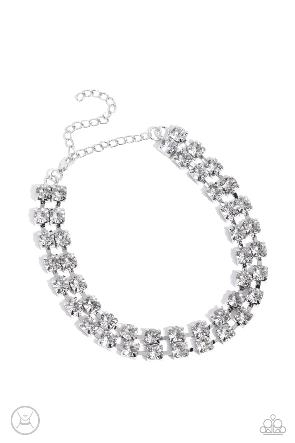 Paparazzi - Glistening Gallery - White Necklaces #2317