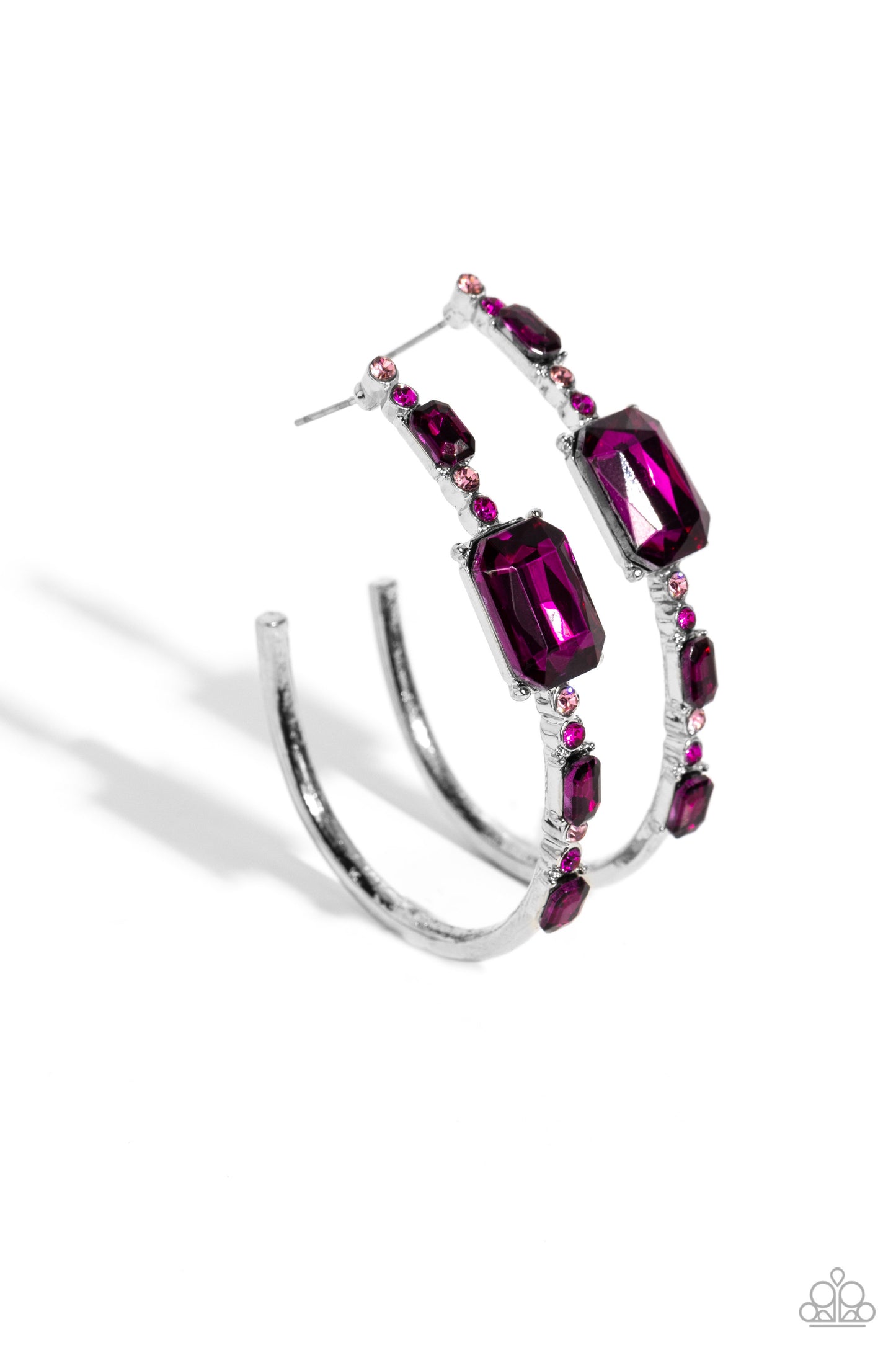 Paparazzi - Elite Ensemble - Pink Earrings  #2214