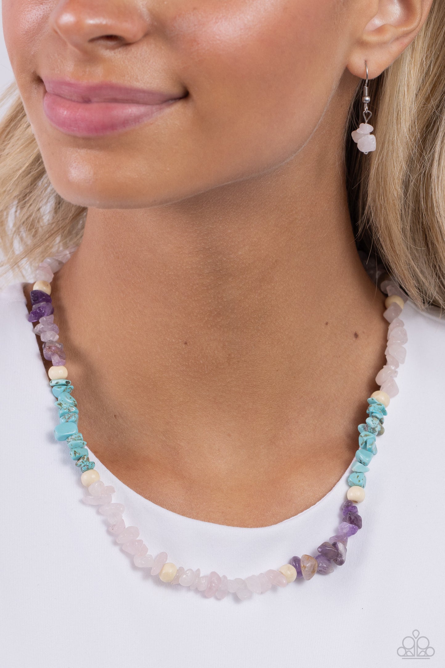 Paparazzi - Soothing Stones - Pink Necklaces  #2303