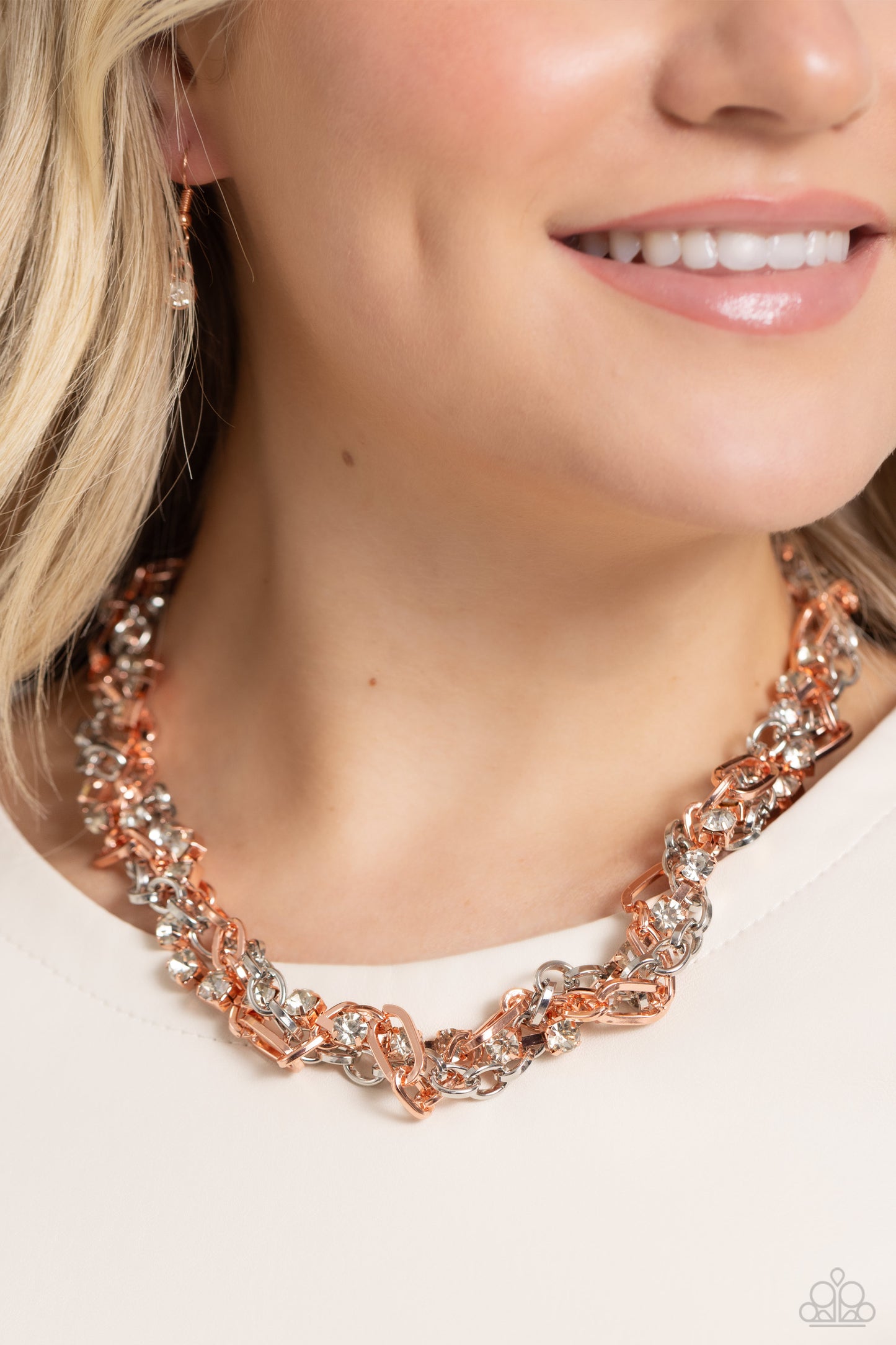 Paparazzi - Totally Two-Toned - Copper Necklaces  #2199