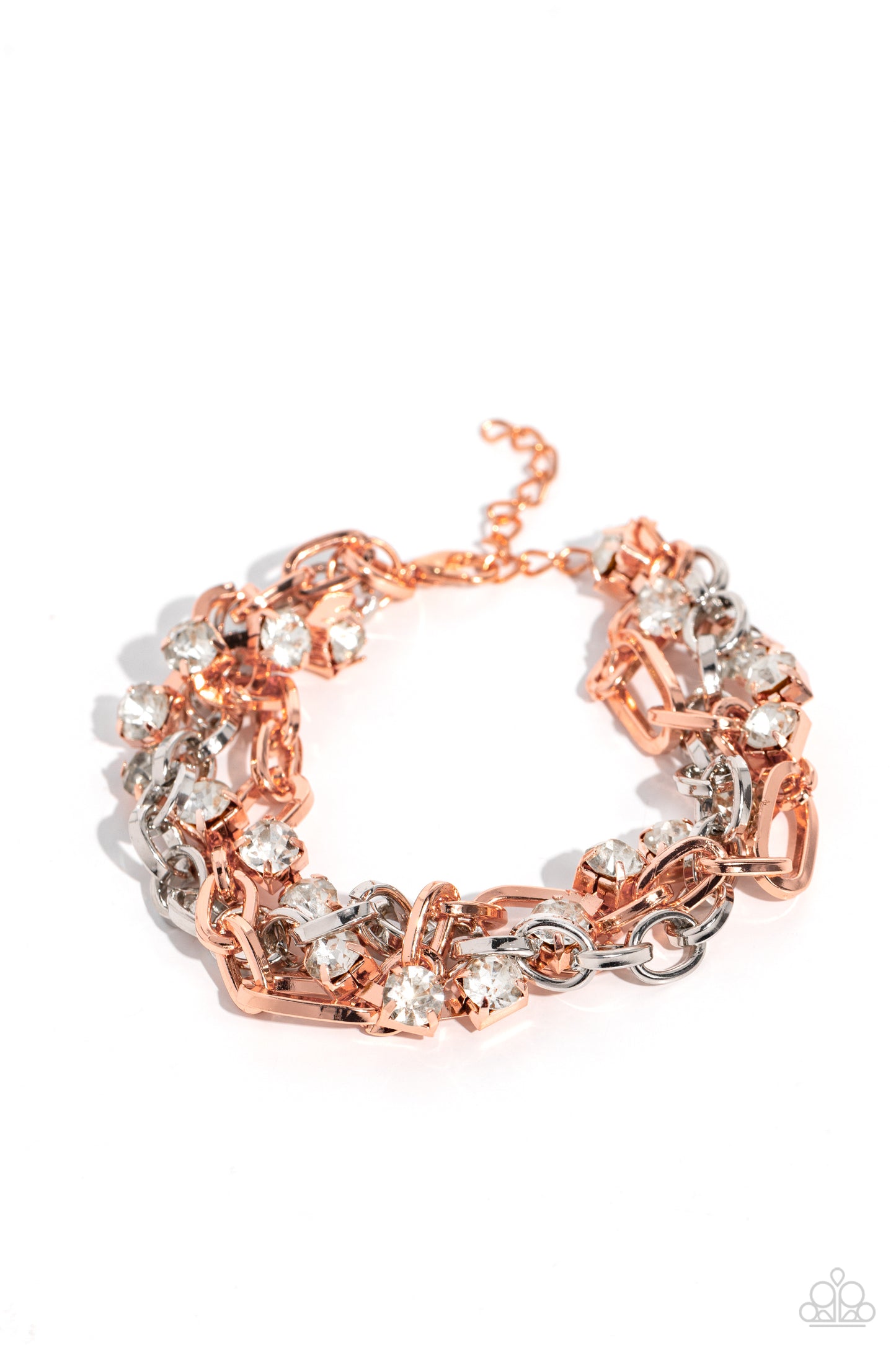 Paparazzi - Two-Tone Taste - Copper Bracelet  #1245