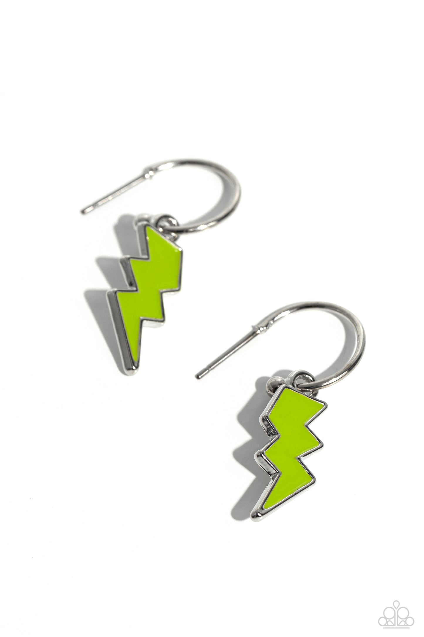 Paparazzi - Lightning Limit - Green Earrings #0773