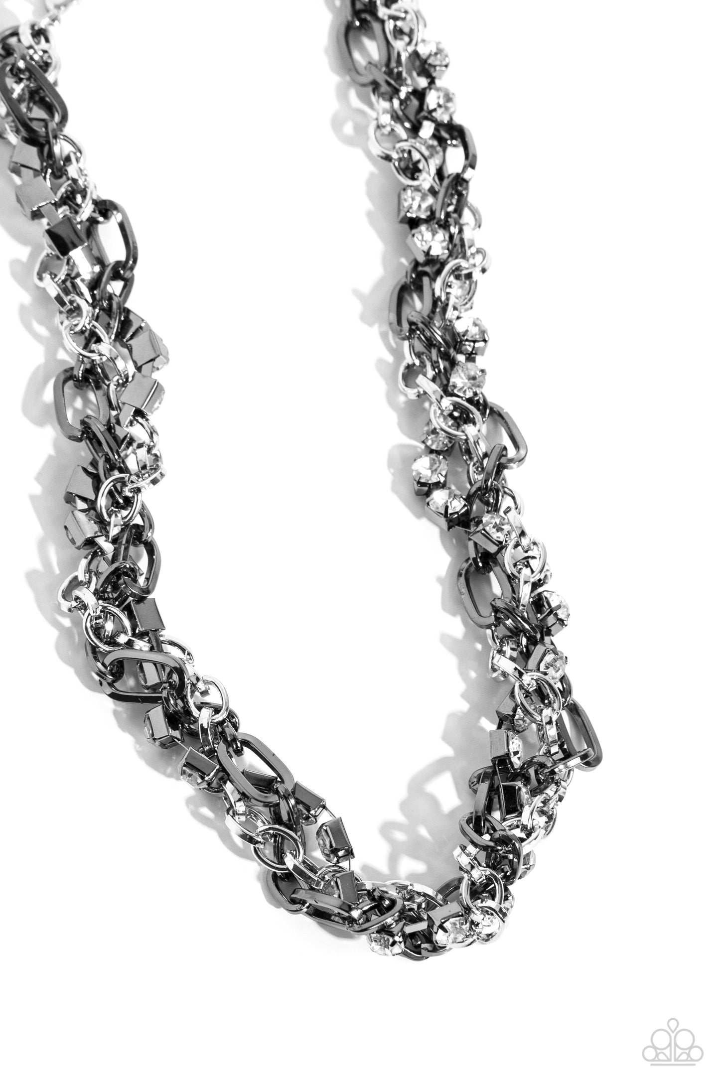 Paparazzi - Totally Two-Toned - Silver Necklaces  #2194