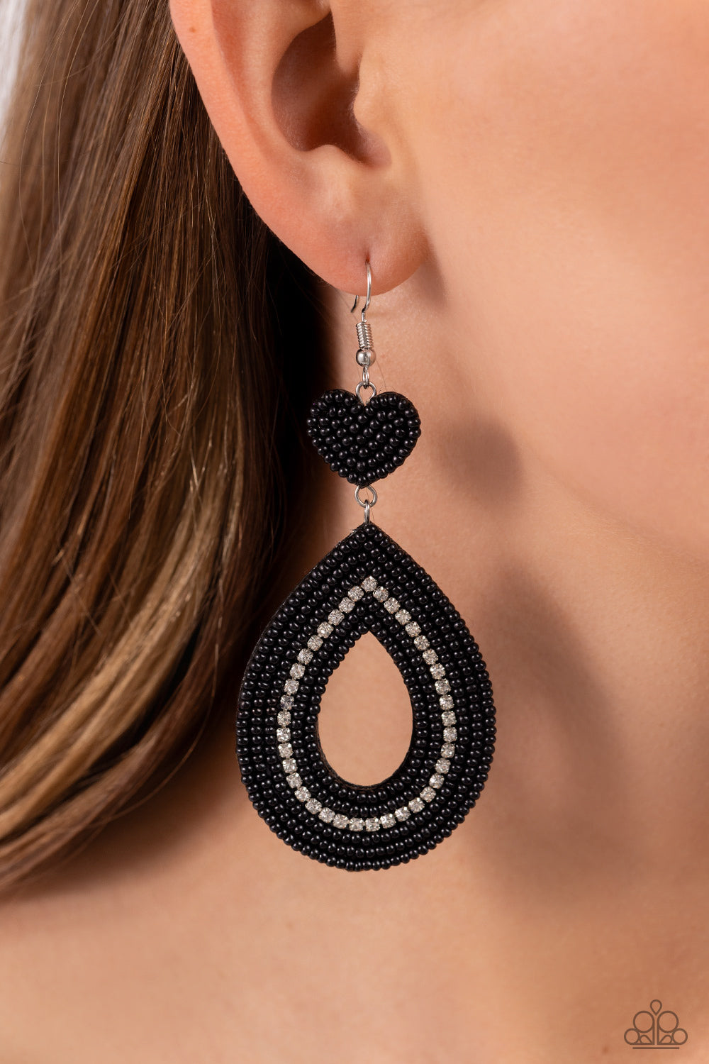 Paparazzi - Now SEED Here - Black Earrings #1295