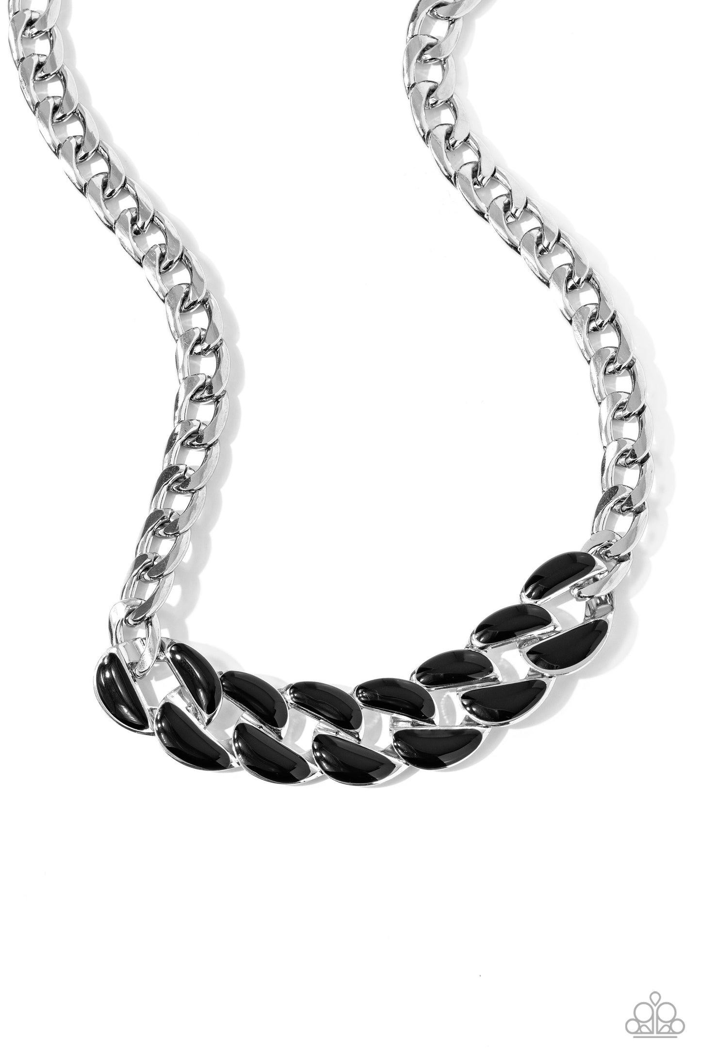 Paparazzi - CURB Craze - Black Necklaces  #2304