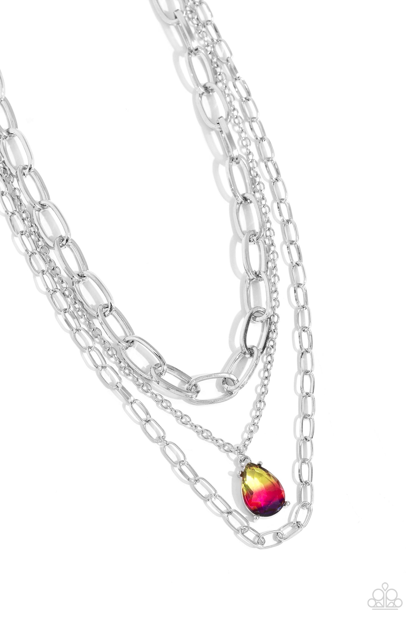 Paparazzi - Teardrop Tiers - Multi Necklaces  #2181