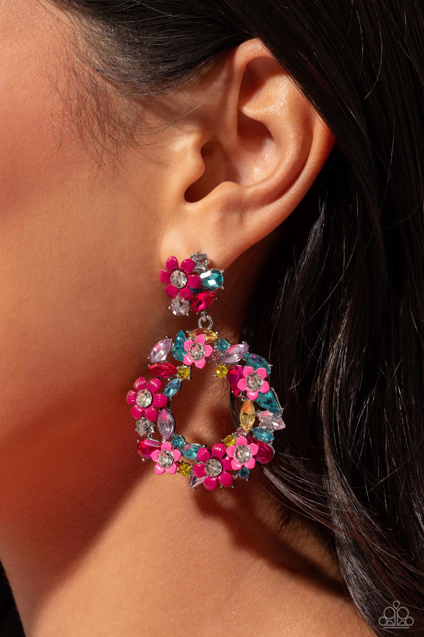 Paparazzi - Wreathed in Wildflowers - Multi Earrings #2264