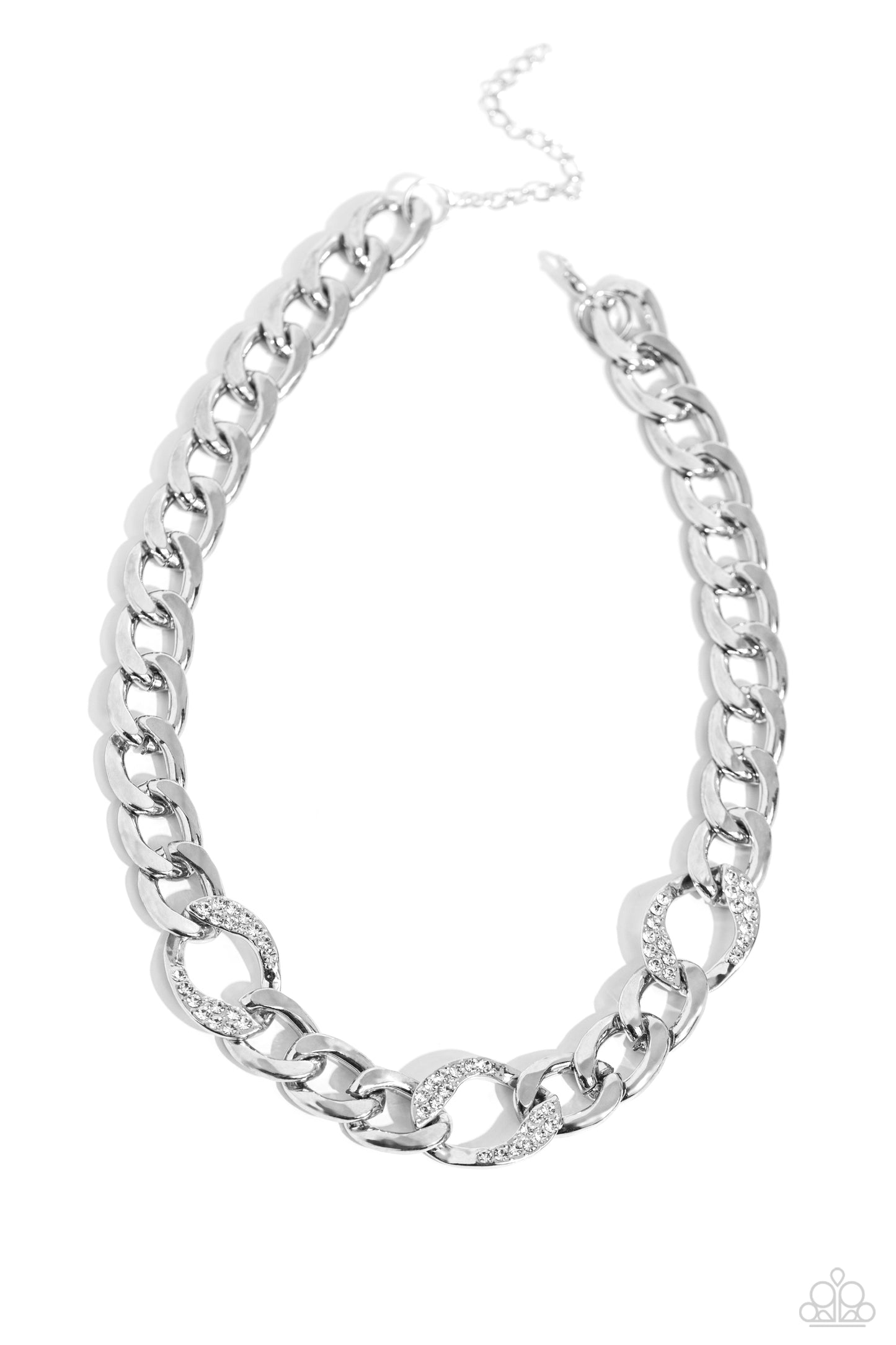 Paparazzi - Gleaming Harmony - White Necklaces #2325