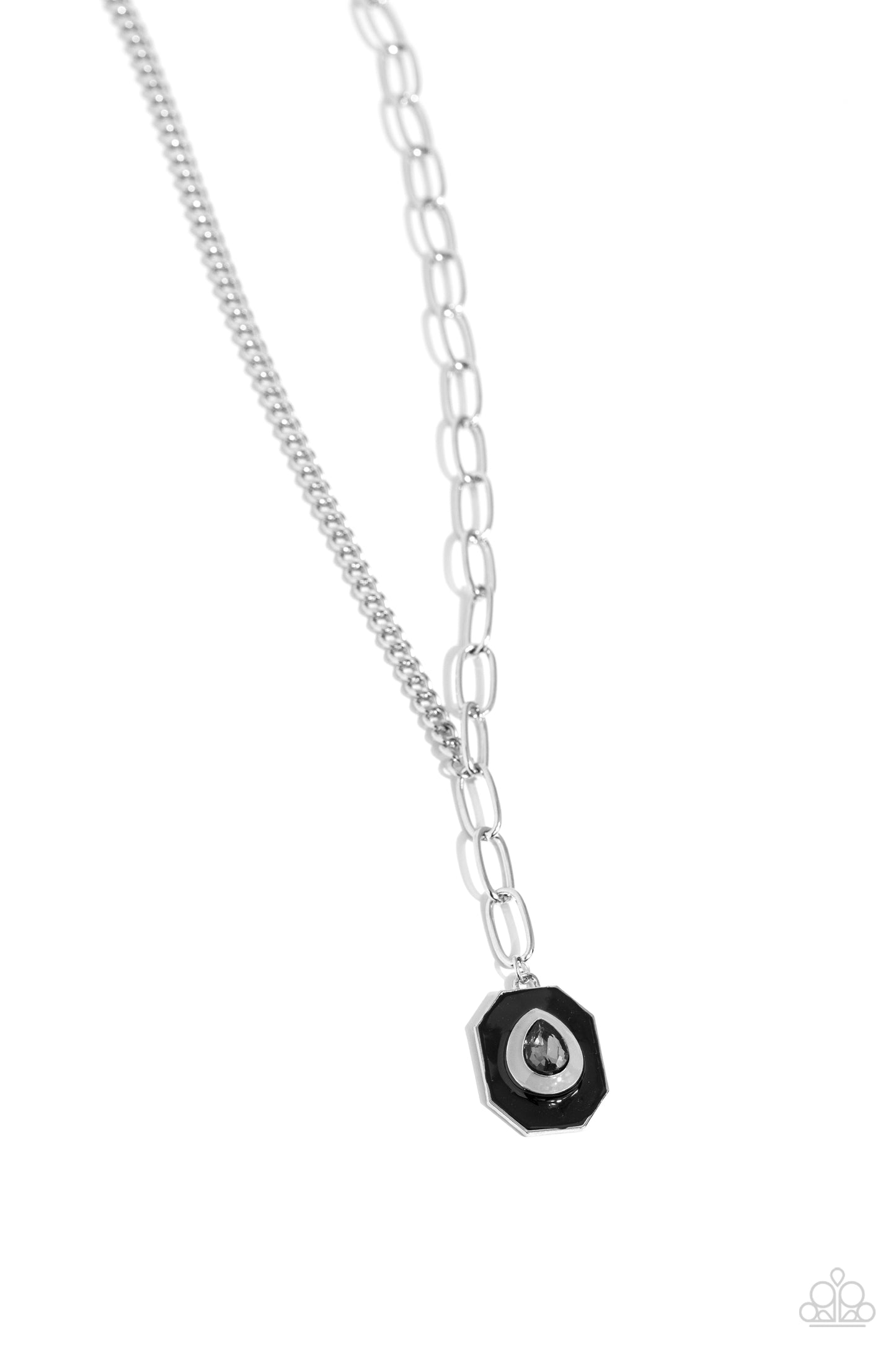 Paparazzi - Hexagonal Hallmark - Silver Necklaces  #2300