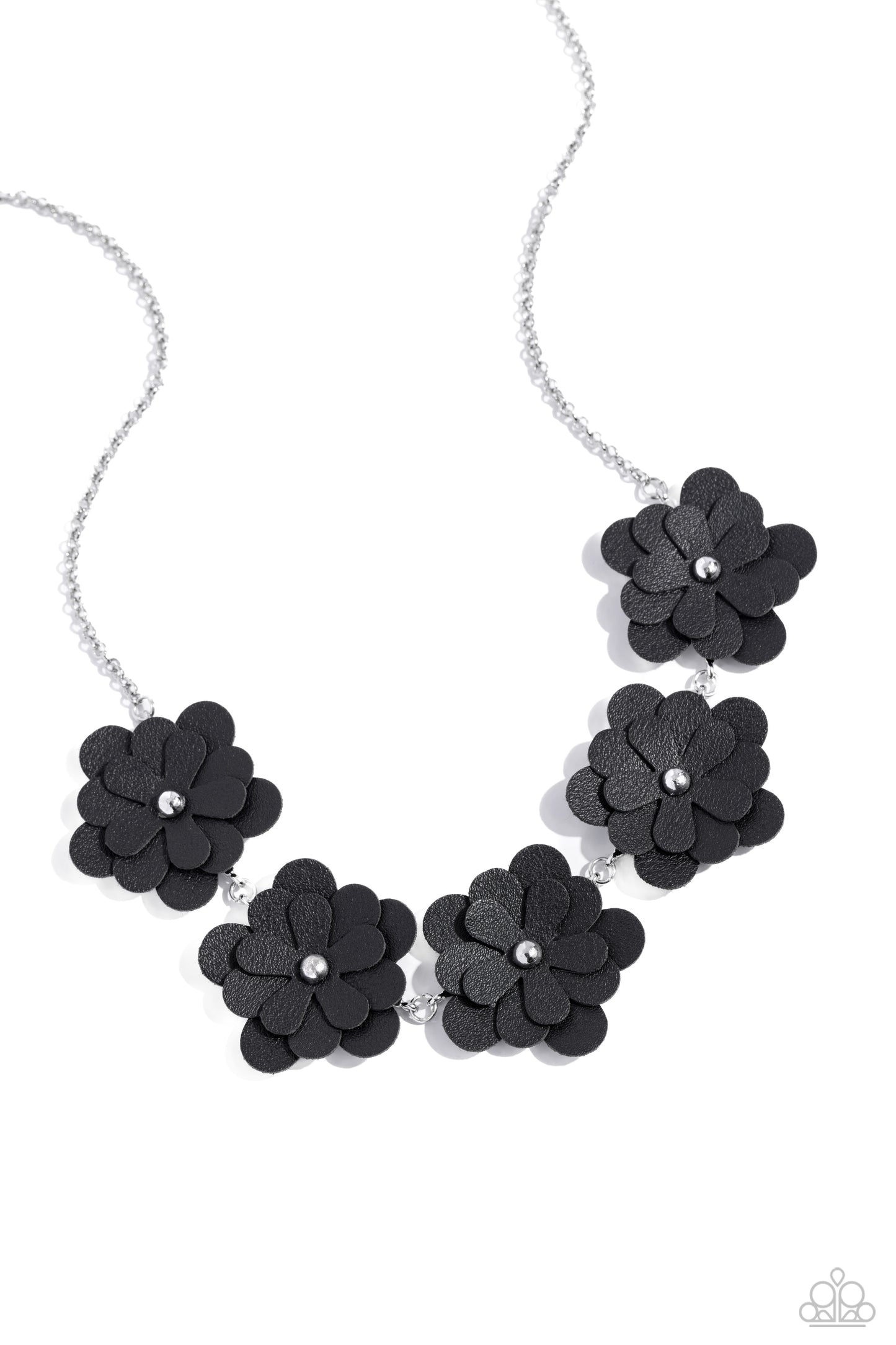 Paparazzi - Balance of FLOWER - Black Necklaces  #2334