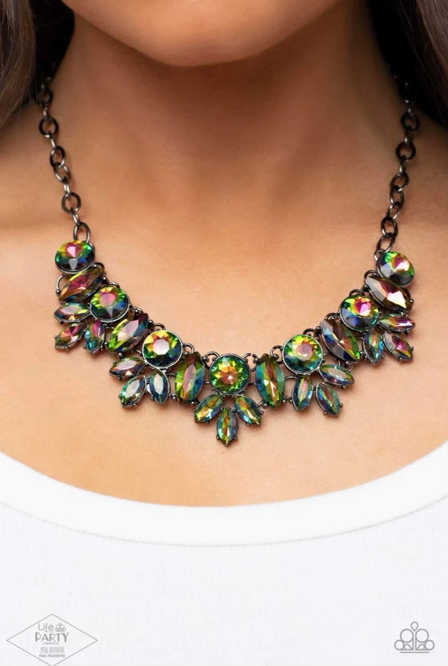 Paparazzi Combustible Charisma - Oil Spill Multi Necklace  #1568