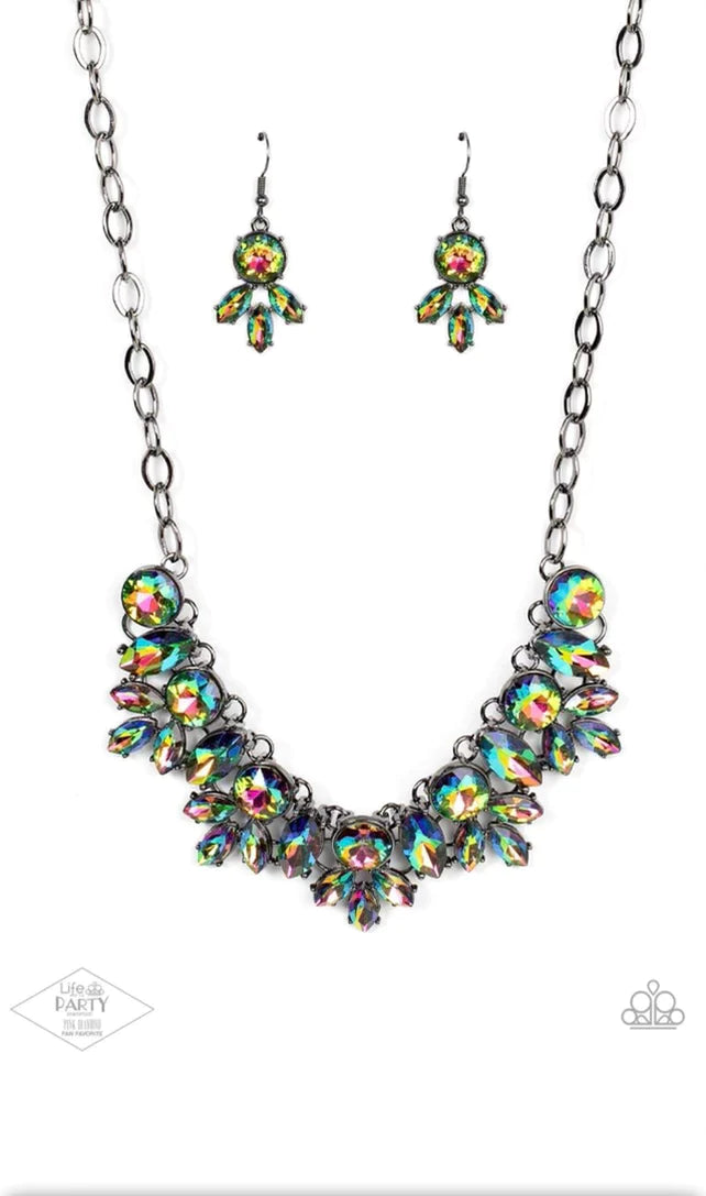 Paparazzi Combustible Charisma - Oil Spill Multi Necklace  #1568